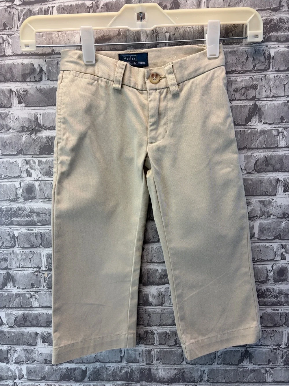 Ralph Lauren Tan Khaki Flat-Front Boys' Chinos